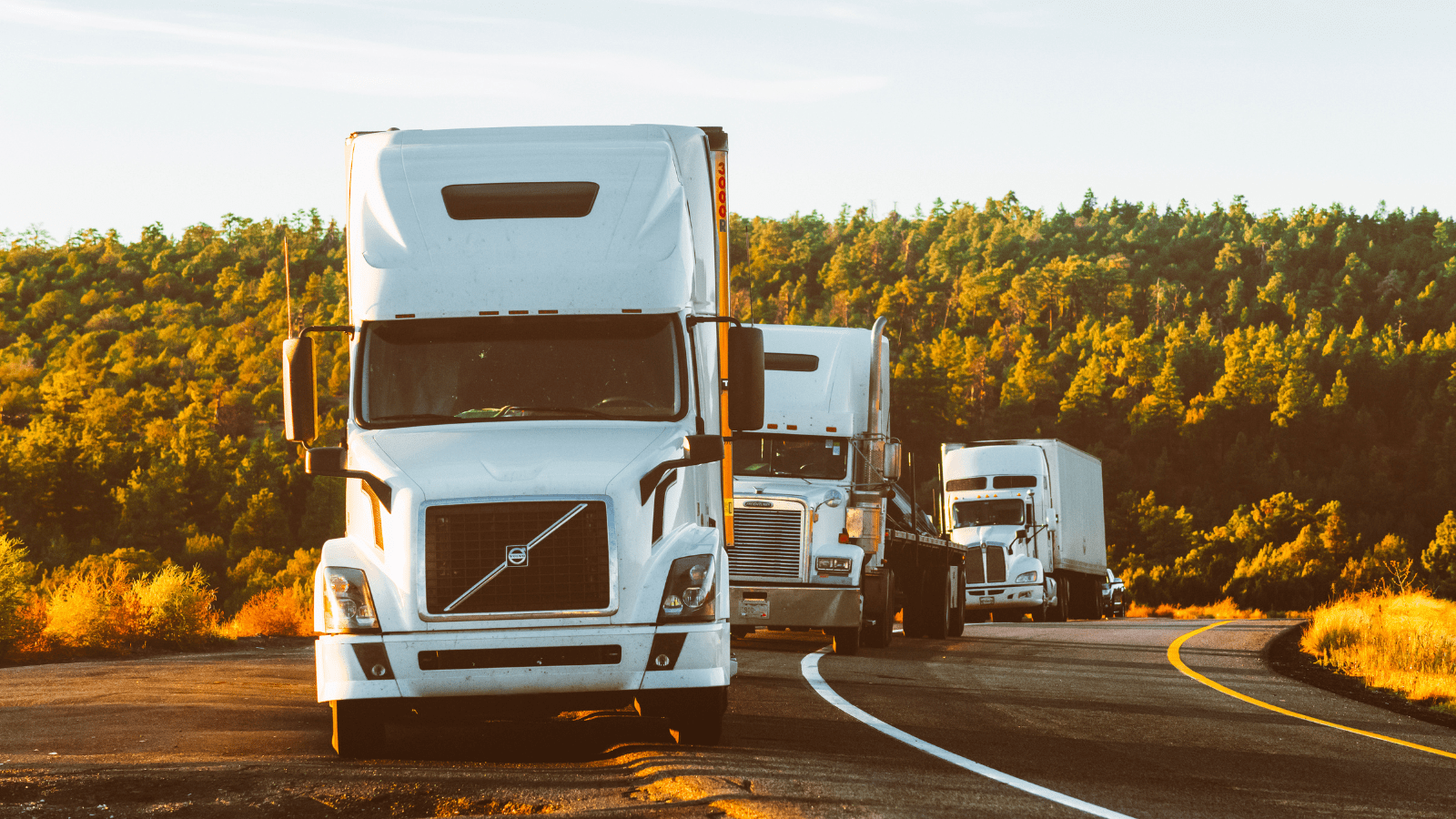 Cargo trucks supporting inland logistics